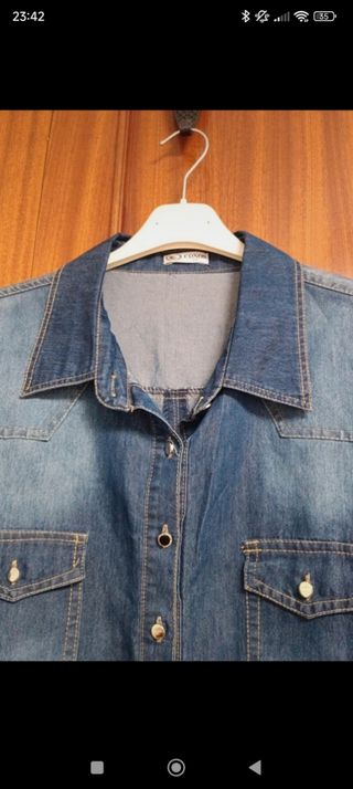Camisa vaquera azul