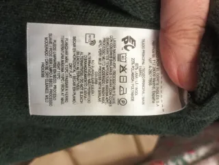 Jersey Unit verde M lana nuevo