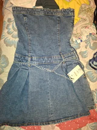 Vestido Jean Bershka Talla L Nuevo