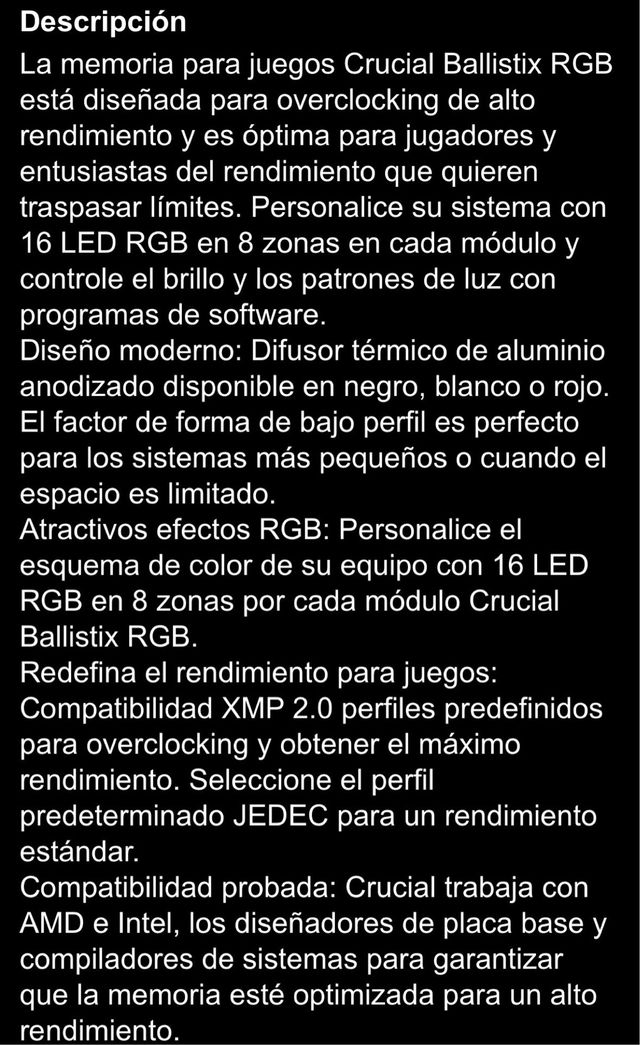 4x Crucial Ballistix DDR4 8GB 3000MHz RAM