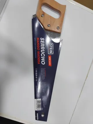 Sierra de mano mango madera 400mm