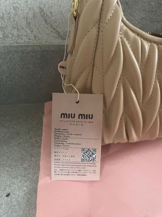 Borsa Miu Miu originale beige nuova