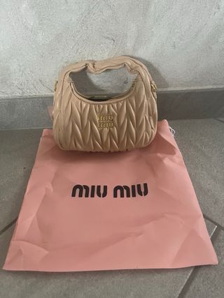 Borsa Miu Miu originale beige nuova