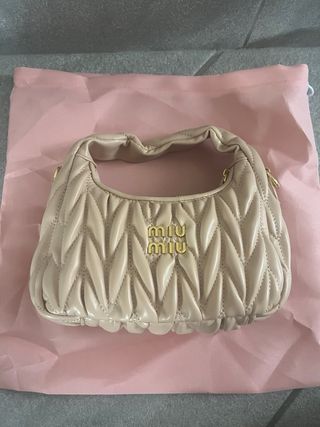 Borsa Miu Miu originale beige nuova