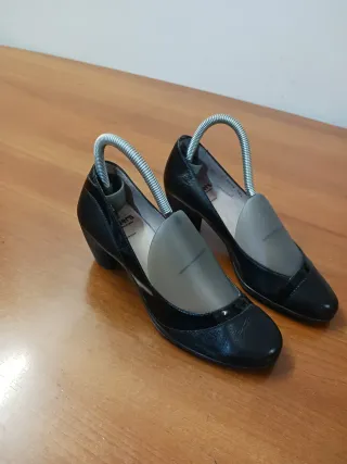 Zapatos Wonders Mujer Negros Tacón