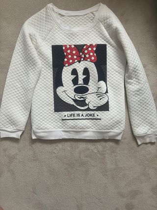 Sudadera Minnie Acolchada Blanca