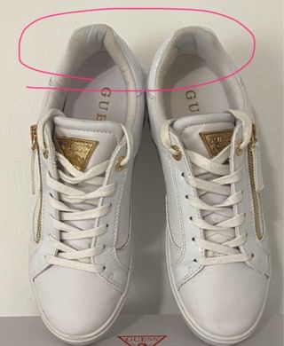 Zapatillas Guess Blancas Talla 38 Doradas