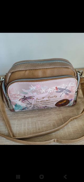 Bolso Sweet Candy marrón y rosa