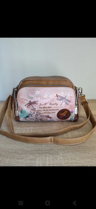 Bolso Sweet Candy marrón y rosa