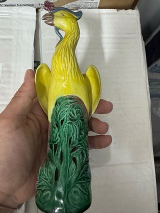 vintage Fénix Cerámica Oriental Amarillo