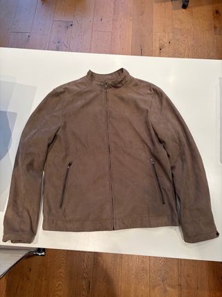 Chaqueta efecto ante marrón PullBear