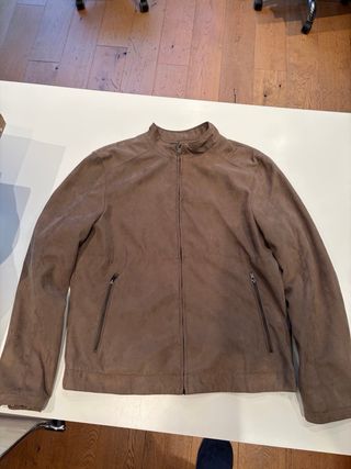 Chaqueta efecto ante marrón PullBear