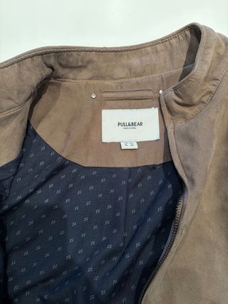 Chaqueta efecto ante marrón PullBear