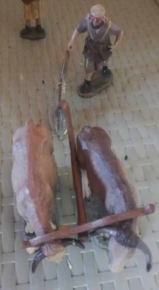 Figuras Belén Labrador y Bueyes