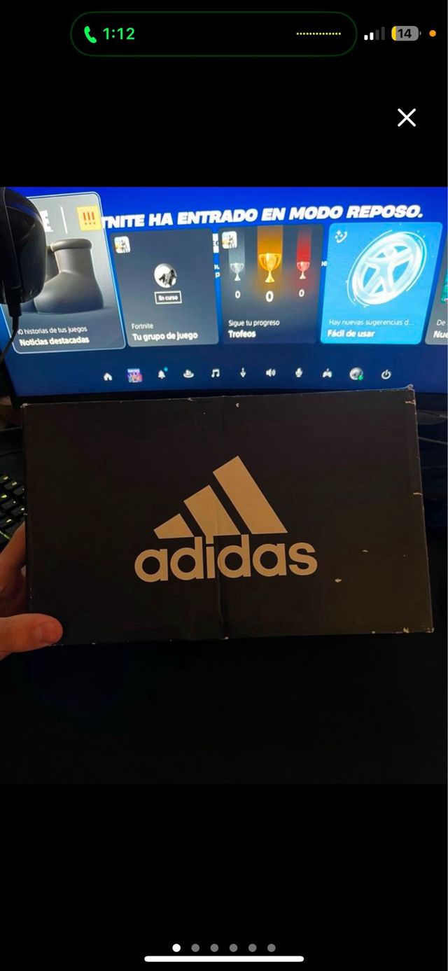 Botas de fútbol Adidas Messi blancas y azules