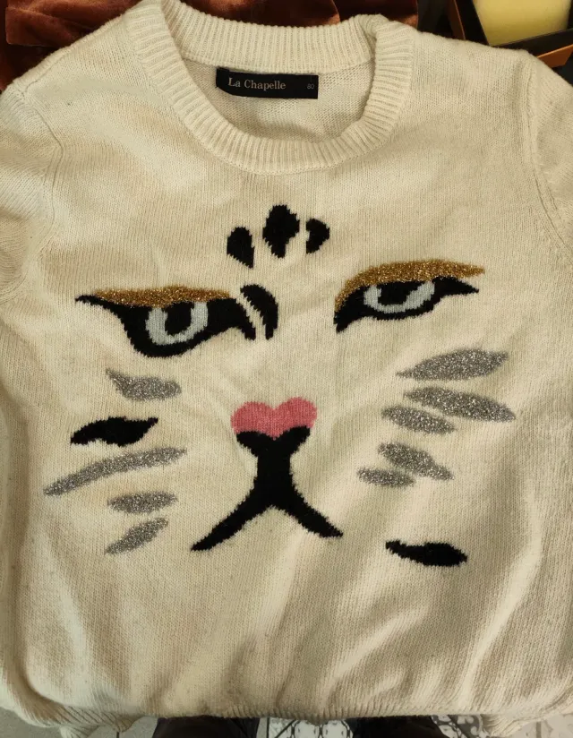 Maglione La Chapelle Gatto Taglia 80
