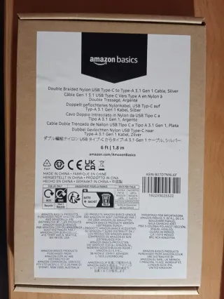 Cable Amazon Basics USB-A a USB-C