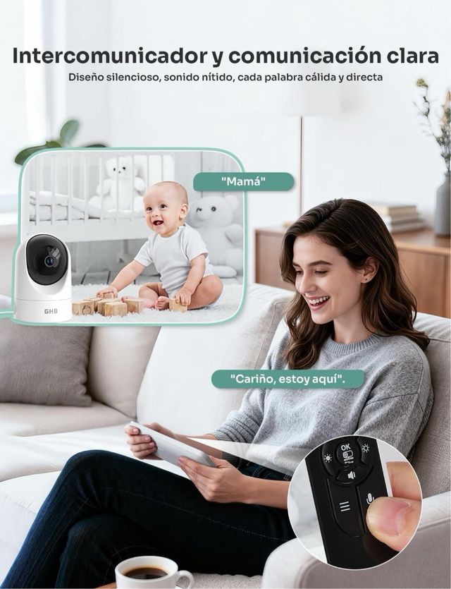 Vigilabebes cámara y pantalla de 7'' GHB  SM71