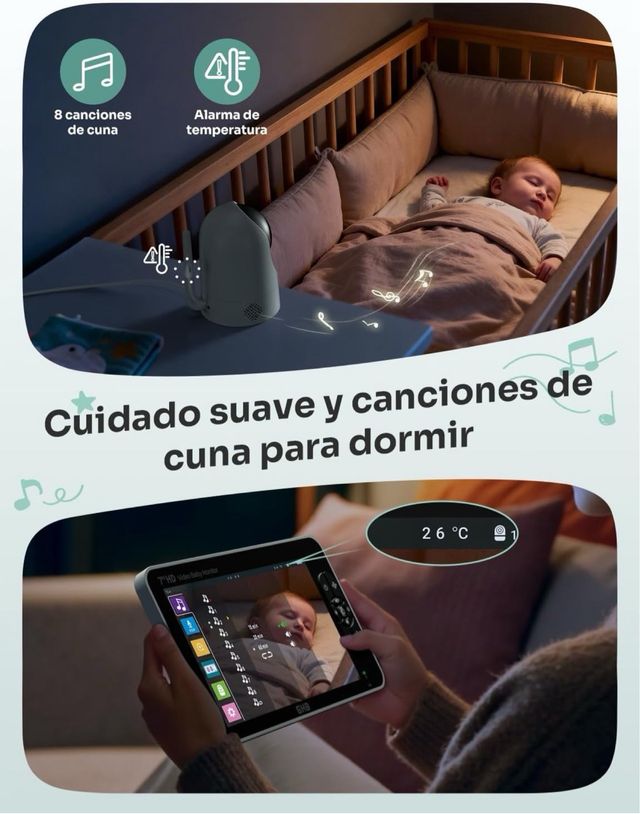 Vigilabebes cámara y pantalla de 7'' GHB  SM71