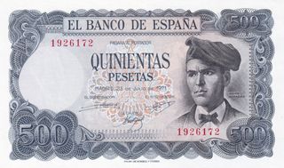 Billete 500 Pesetas 1971 Sin Serie SC