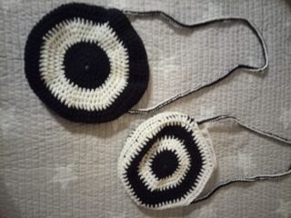 2 Bolsos a ganchillo hechos a mano para niña