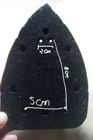 Almohadilla lijadora triangular