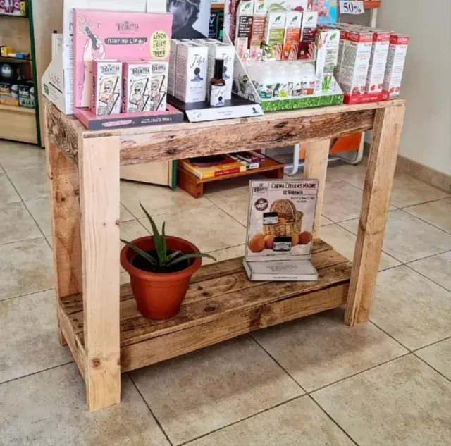 Consolle reception in legno riciclato