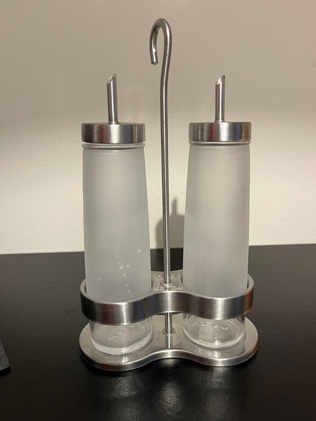 Set Olio Aceto Vetro e Metallo