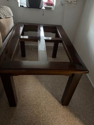 Mesa de madera maciza 90x140 cm