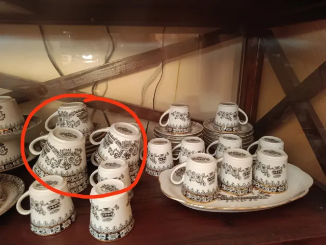 Juego té Santa Clara bandeja pastas