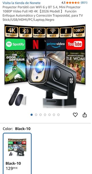 Proyector Portátil Bluetooth. PRECINTADO