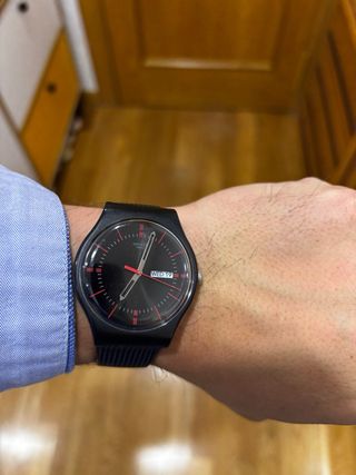Reloj Swatch Analógico Suizo Negro/Plata