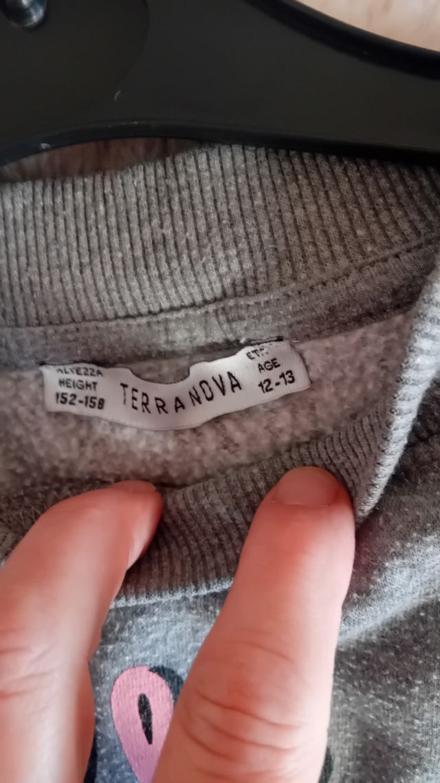 Felpa grigia con applicazione panda