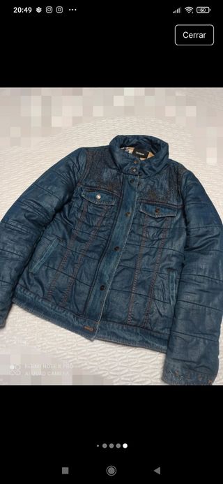 Cazadora Desigual Talla M/38 Vaquera Bordada