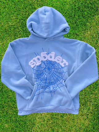 Sudadera Spider, color azul talla M