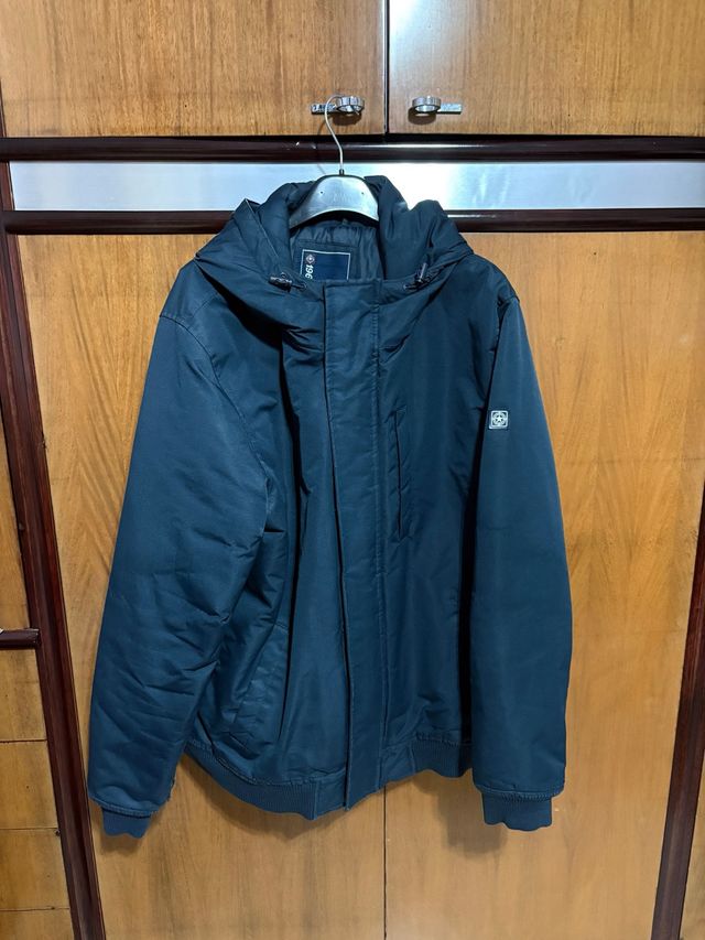 Giubbotto uomo blu con cappuccio XL