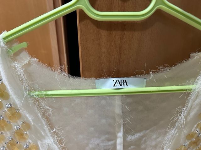 Vestido Zara lentejuelas amarillo
