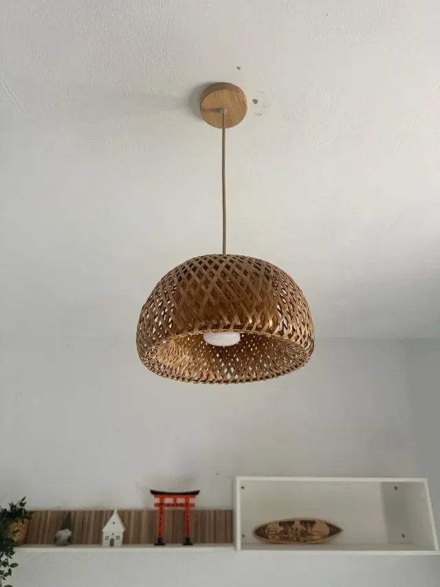 2 Lampade da soffitto in vimini