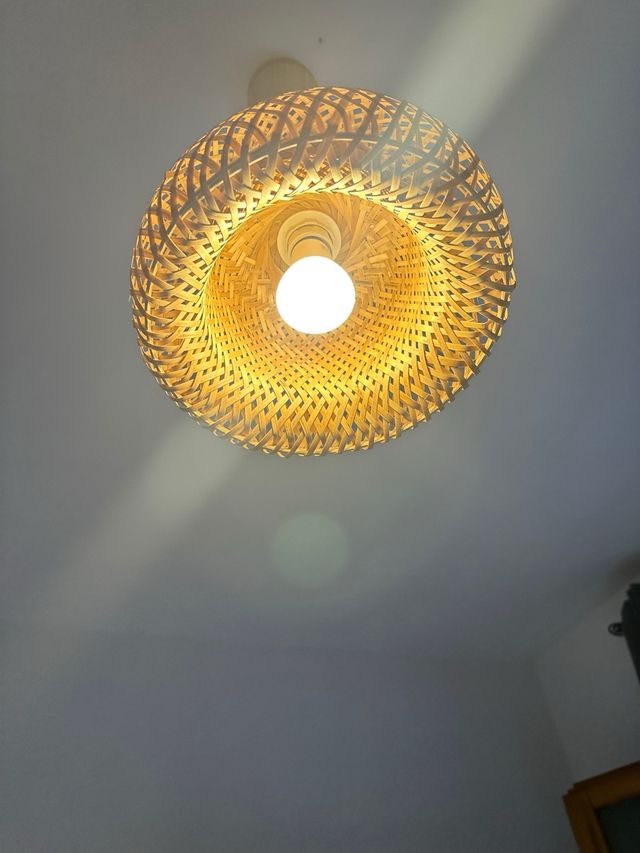 2 Lampade da soffitto in vimini