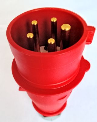 Unidad Enchufe Industrial Menekes 16A 6H Rojo,