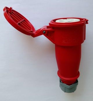 Unidad Enchufe Industrial Menekes 16A 6H Rojo,