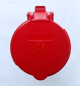 Unidad Enchufe Industrial Menekes 16A 6H Rojo,