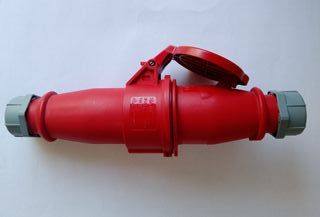 Unidad Enchufe Industrial Menekes 16A 6H Rojo,