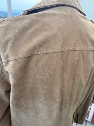 Chaqueta de ante beige 