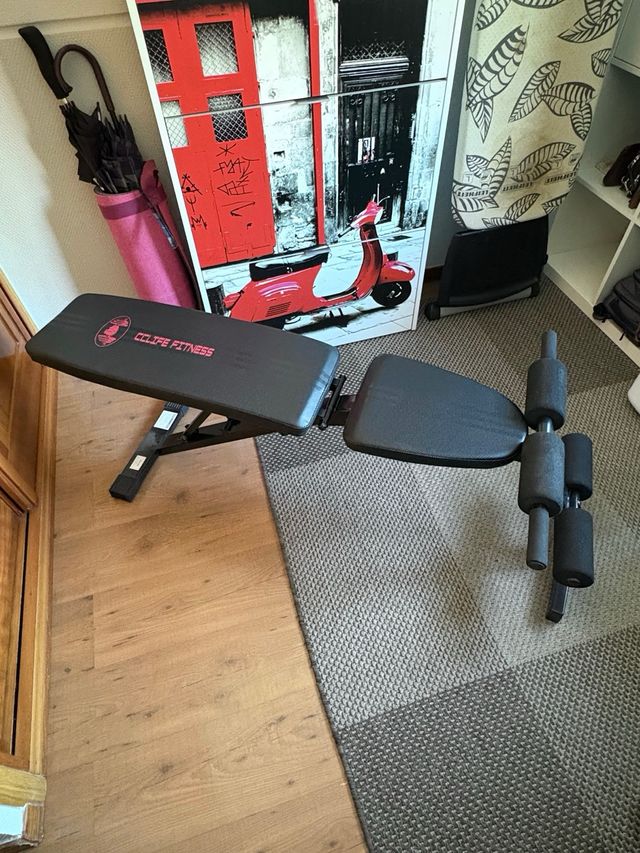 Banco de pesas o abdominales CCLife Fitness negro 