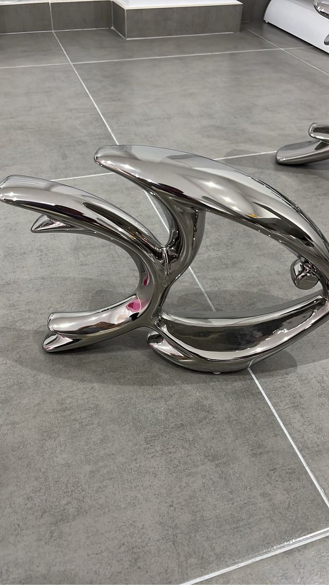 Conjunto 2 Peces Metal Plata