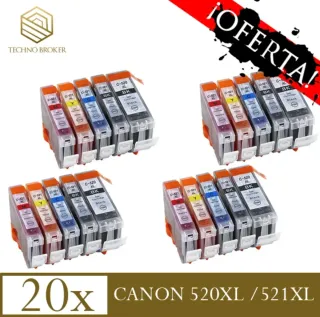 CANON PGI 520 XL CLI 521 XL COMPATIBLE PACK 20