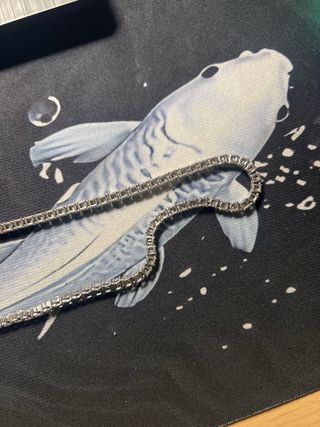 Cadena de plata con diamantes
