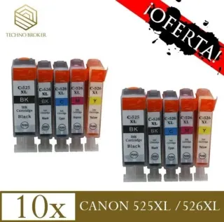 CANON PGI 525XL CLI 526XL COMPATIBLE PACK 10
