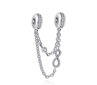 Cadena de seguridad infinito pulsera Pandora plata